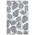 vidaXL Tapis d'extérieur Blanc et noir 160x230 cm PP