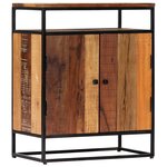 vidaXL Armoire latérale 60x35x76 cm Bois récupération massif et acier