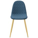 vidaXL Chaises à manger lot de 4 Bleu Velours