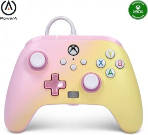 Manette filaire améliorée PowerA pour Xbox Series X S - Limonade rose