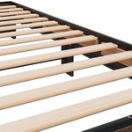 vidaXL Cadre de lit chêne marron 90x190 cm bois d'ingénierie et métal