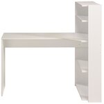 JUNE Bureau d'angle contemporain décor blanc - L 122 cm