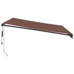 vidaXL Auvent rétractable automatique avec LED marron 400x350 cm