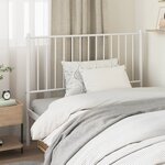vidaXL Tête de lit métal blanc 100 cm