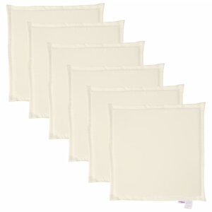 vidaXL Coussins de siège de jardin lot de 6 crème 45x45x2 cm carré