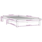 vidaXL Cadre de lit noir 75x190 cm petit simple bois massif de pin