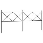 vidaXL Tête de lit métal noir 193 cm