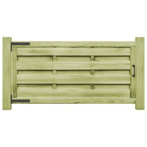 vidaXL Portillons 2 Pièces Bois de pin imprégné 150x75 cm Vert