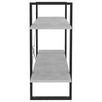 vidaXL Bibliothèque à 2 niveaux gris béton 100x30x70cm bois ingénierie