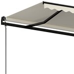 vidaXL Auvent rétractable automatique 500x350 cm Crème