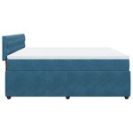 vidaXL Sommier à lattes de lit et matelas Bleu 200x200 cm velours