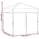 vidaXL Tente de réception pliable avec parois Blanc 2x2 m