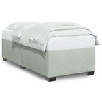 vidaXL Cadre de lit Gris clair 90x200 cm Velours