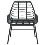 vidaXL Chaises de jardin lot de 2 Noir Résine tressée