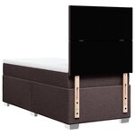 vidaXL Sommier à lattes de lit avec matelas Marron foncé 90x190 cm