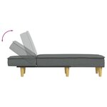 vidaXL Chaise longue gris foncé tissu