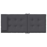 vidaXL Coussins de chaise à dossier haut lot de 4 anthracite