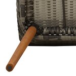 vidaXL Ensemble repas jardin 5 pièces Gris Poly Rattan