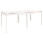vidaXL Ensemble à dîner de jardin 11 Pièces blanc bois massif de pin