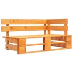 vidaXL Banc d'angle palette de jardin bois marron miel