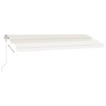vidaXL Auvent automatique sur pied 500x300 cm Crème