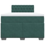 vidaXL Sommier à lattes de lit avec matelas vert foncé 120x190 cm