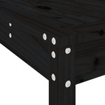 vidaXL Ensemble de bar de jardin 3 Pièces noir bois de pin massif