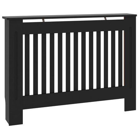 vidaXL Cache-radiateur noir 112x19x81 5 cm MDF