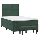 vidaXL Sommier à lattes de lit avec matelas vert foncé 120x190 cm