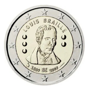 2 euros commémorative Belgique 2009 - Louis Braille.