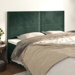 vidaXL Têtes de lit 4 Pièces Vert foncé 100x5x78/88 cm Velours