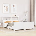 vidaXL Cadre de lit sans matelas blanc 160x200 cm bois de pin massif