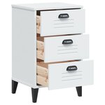 vidaXL Table de chevet VIKEN blanc bois d'ingénierie