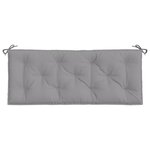 vidaXL Coussins de banc jardin lot de 2 gris 120x50x7 cm tissu Oxford