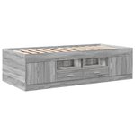 vidaXL Lit de jour et tiroirs sonoma gris 100x200cm bois d'ingénierie