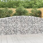 vidaXL Paniers à gabions arqués 9 Pièces 400x50x100/120 cm Fer galvanisé