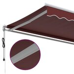 vidaXL Auvent rétractable automatique bordeaux 500x300 cm