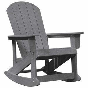 vidaXL Chaise Adirondack à bascule Gris clair 73.5 x 92 x 90 cm HDPE