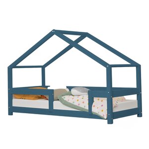 Lit cabane enfant LUCKY 120 x 180 bleu marine