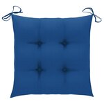vidaXL Chaises de jardin lot de 8 avec coussins Bois de teck massif