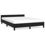 vidaXL Cadre de lit avec tête de lit Noir 140x190 cm Velours
