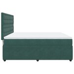 vidaXL Sommier à lattes de lit et matelas Vert foncé 180x200cm Velours