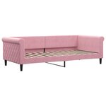 vidaXL Lit de repos rose 90x200 cm velours