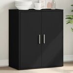 vidaXL Buffet noir 79x38x80 cm bois d'ingénierie