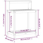vidaXL Table de rempotage avec étagères blanc bois massif de pin