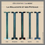 4 Lames décoratives MALACHITE pour poteau LA BOXX