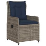 vidaXL Ensemble de Dîner de Jardin 5 Pièces Gris Poly Rattan