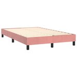 vidaXL Sommier à lattes de lit avec matelas et LED Rose 120x200 cm