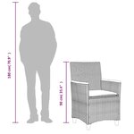vidaXL Chaises de jardin coussins lot de 2 beige résine tressée bois