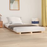 vidaXL Cadre de lit 90x200 cm Bois de pin massif